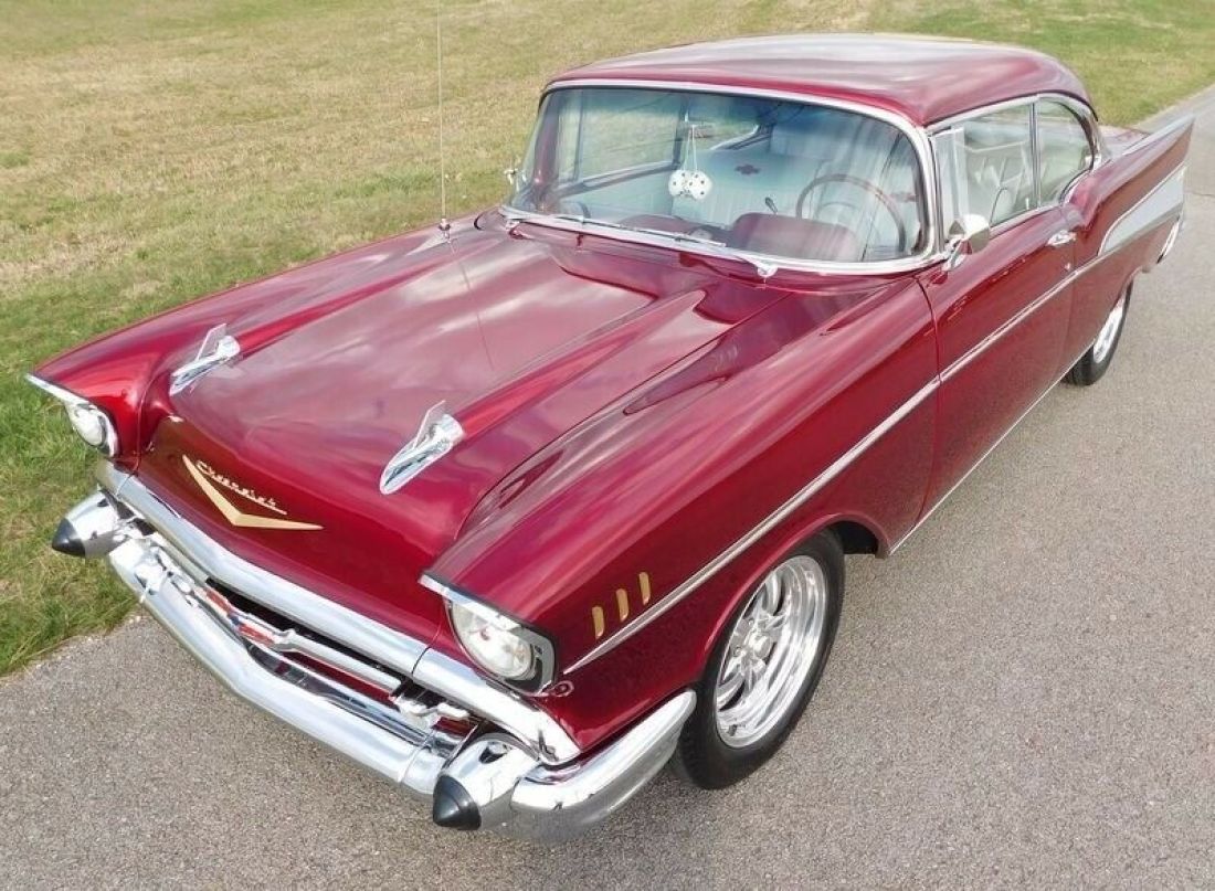1957 Chevrolet Bel Air/150/210 -BEAUTIFUL WINE BERRY 2-DOOR HARDTOP CLASSIC- - photo 7