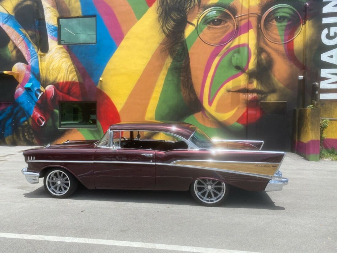 1957 CHEVROLET BELAIR 2 DOOR HARD TOP 4 SPEED COLD A/C CALL TO BUY 954 937 8271 1957 Chevrolet Bel Air/150/210 BALAIR