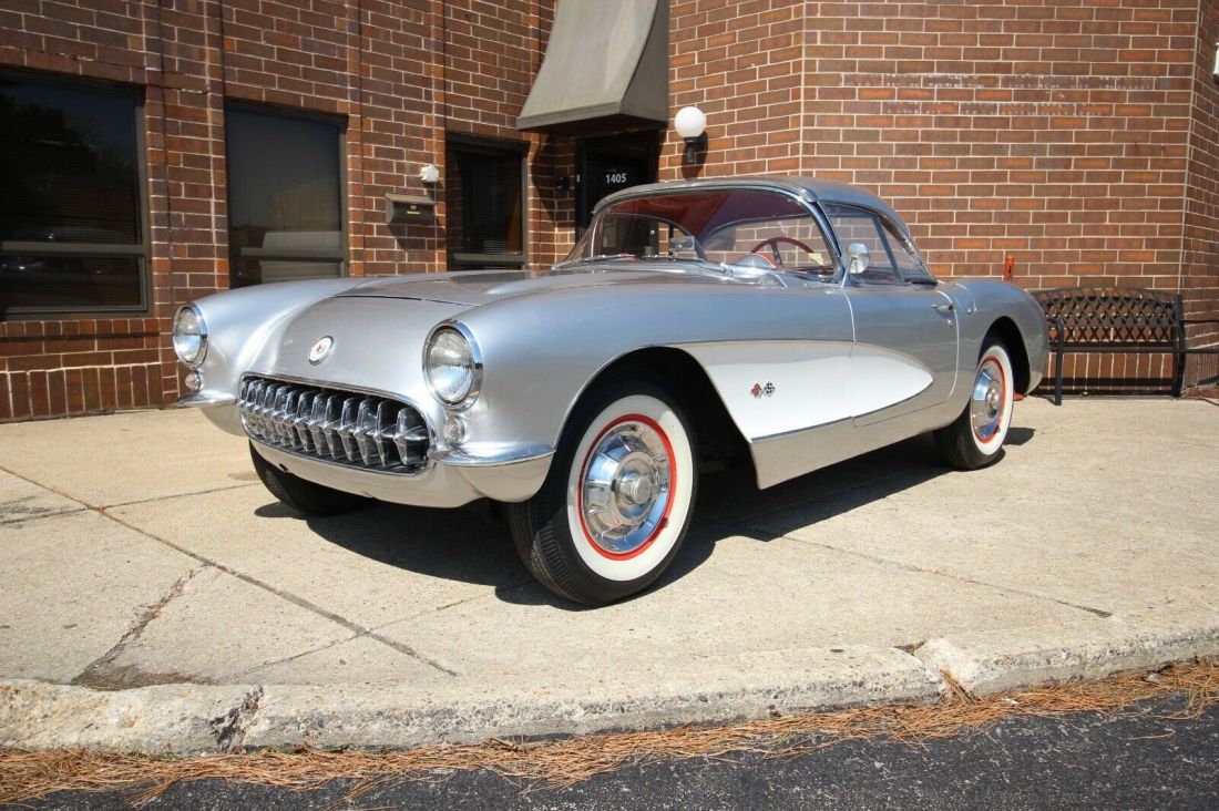1957 Chevrolet Corvette Inca Silver 283 4 Speed Manual Had Top 1956 1957 Chevrolet Corvette