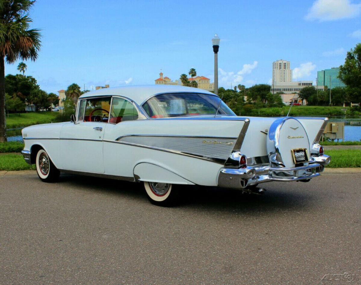 1957 Chevrolet 210 Imperial Ivory with Bel Air Trim Frame Off Restoration - photo 11
