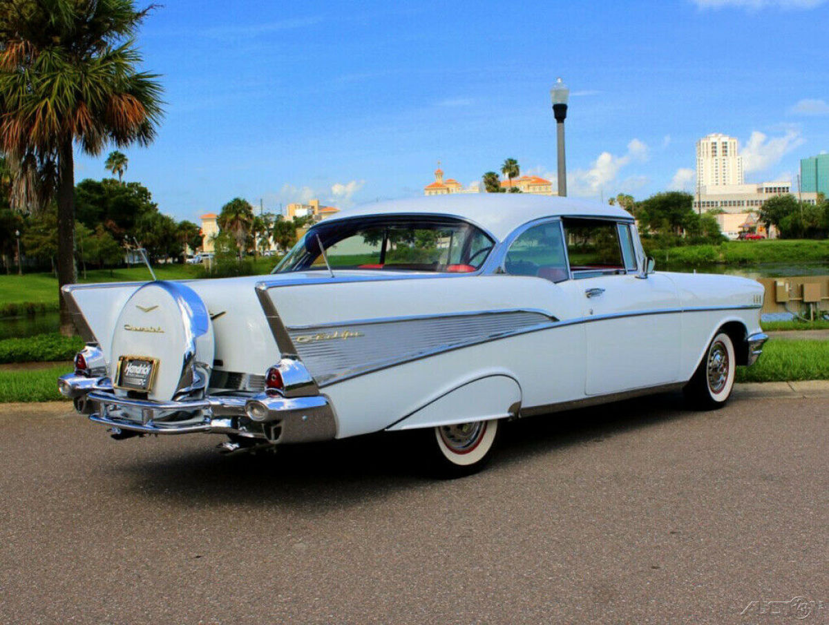 1957 Chevrolet 210 Imperial Ivory with Bel Air Trim Frame Off Restoration - photo 12