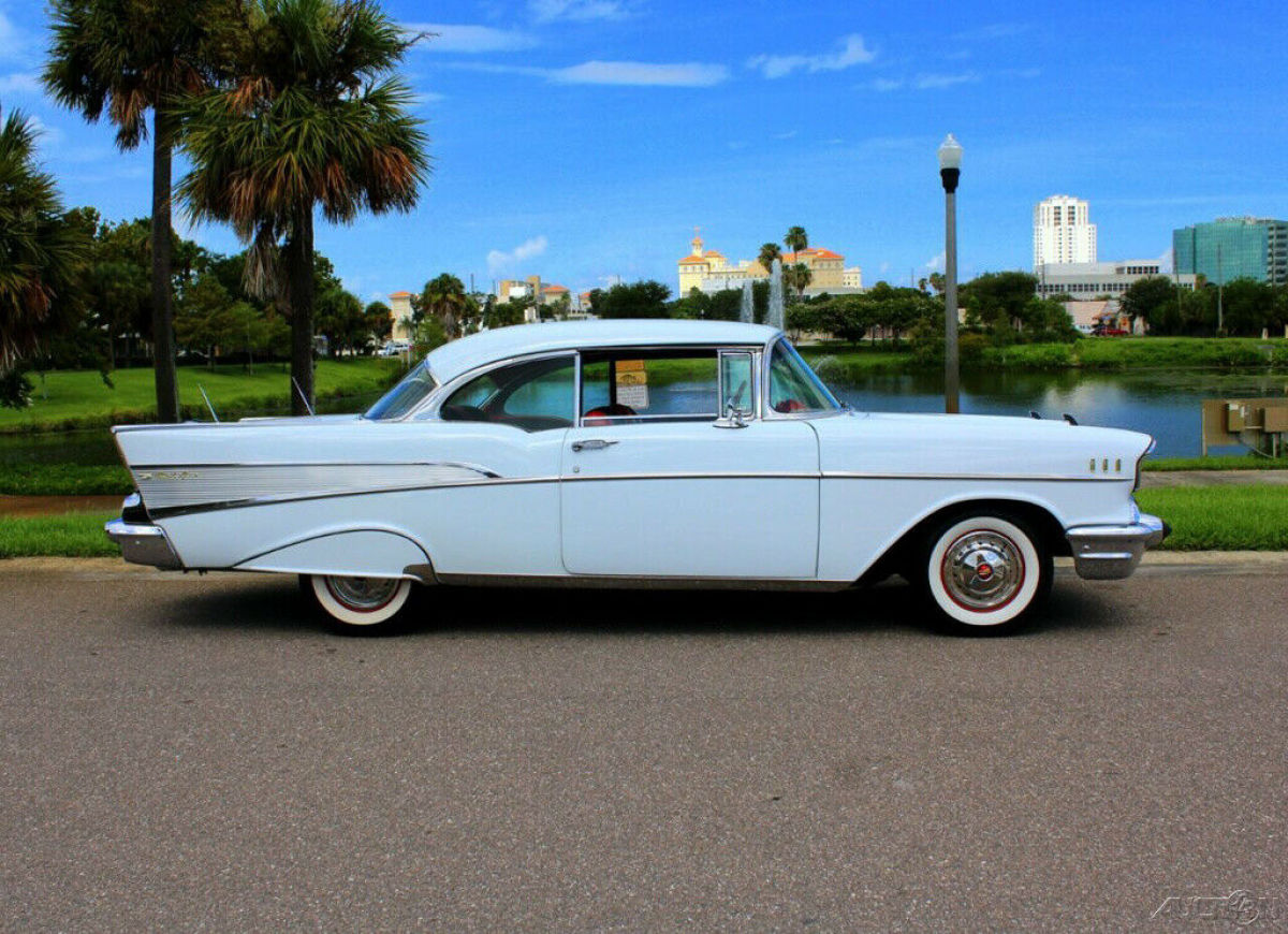 1957 Chevrolet 210 Imperial Ivory with Bel Air Trim Frame Off Restoration - photo 5
