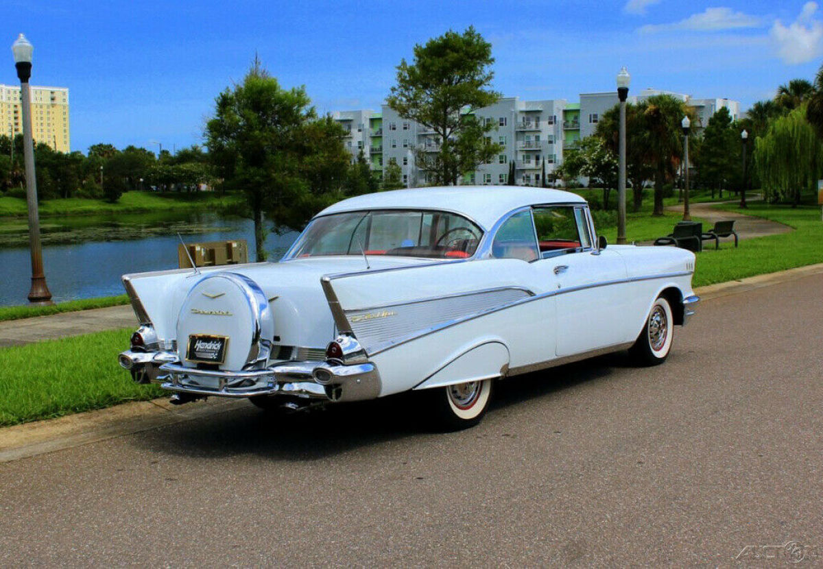 1957 Chevrolet 210 Imperial Ivory with Bel Air Trim Frame Off Restoration - photo 6