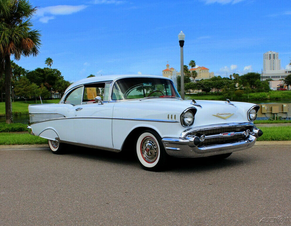 1957 Chevrolet 210 Imperial Ivory with Bel Air Trim Frame Off Restoration - photo 9