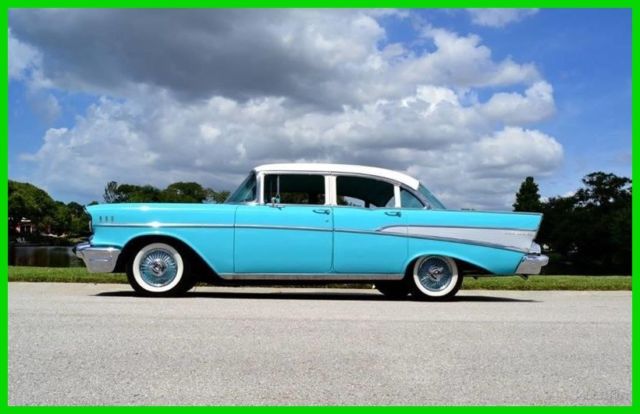 1957 Chevy 283 V8 G Code Block dual exhaust A/C power steering power brakes 1957 Chevrolet Bel Air/150/210