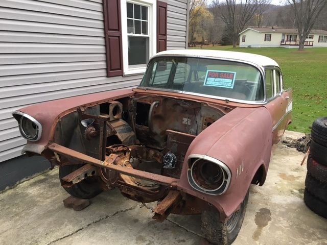 1957 Chevy 4 Door Bel Air Sedan with HUGE lot of 57 Chevy parts 1957 Chevrolet Bel Air/150/210
