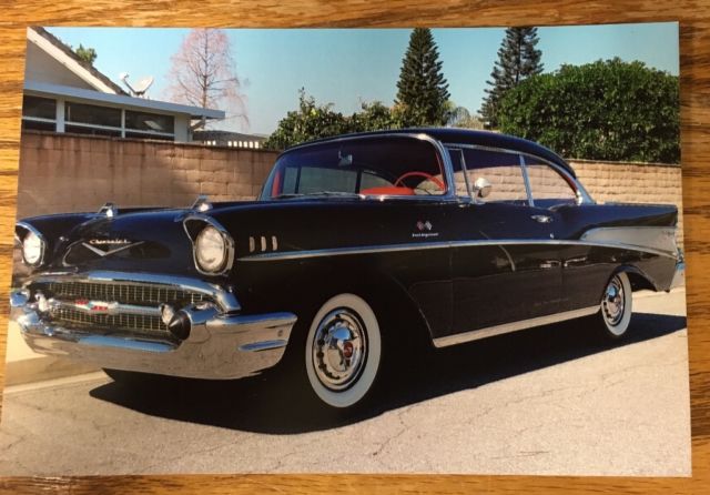 1957 CHEVY BEL AIR - FUEL INJECTION MOTOR - TOTAL FRAME OFF - BEAUTIFUL - BLACK 1957 Chevrolet Bel Air/150/210