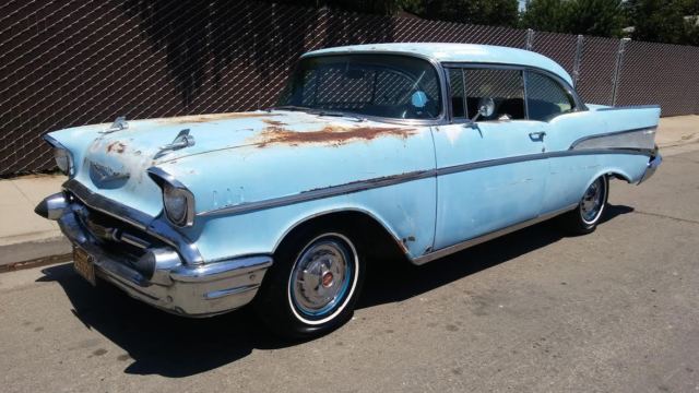 1957 CHEVY BEL AIR * SOLID BARN FIND PATINA CALIFORNIA * NOT 1956 1955 1957 Chevrolet Bel Air/150/210 Belair