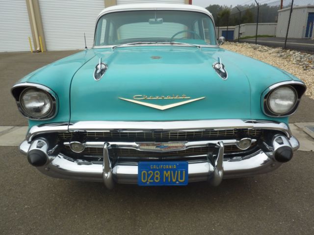1957 chevy belair 4 door post with 55 k original miles and Power Pack 283 4bl. 1957 Chevrolet Bel Air/150/210 Belair