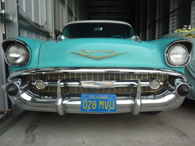 1957 chevy belair 4 door post with 55 k original miles and Power Pack high comp. 1957 Chevrolet Bel Air/150/210 Belair