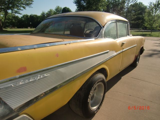 1957 chevy hard top project car street rod barn find 69 z28 55 56 58 64 66 imca 1957 Chevrolet Bel Air/150/210