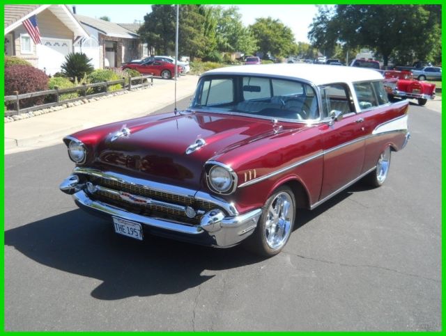1957 Chevy Nomad Wagon 4WDB PS Tilt Dodge Red/Lexus Prl White 55 56 AC Included 1957 Chevrolet Bel Air/150/210 Nomad Wagon