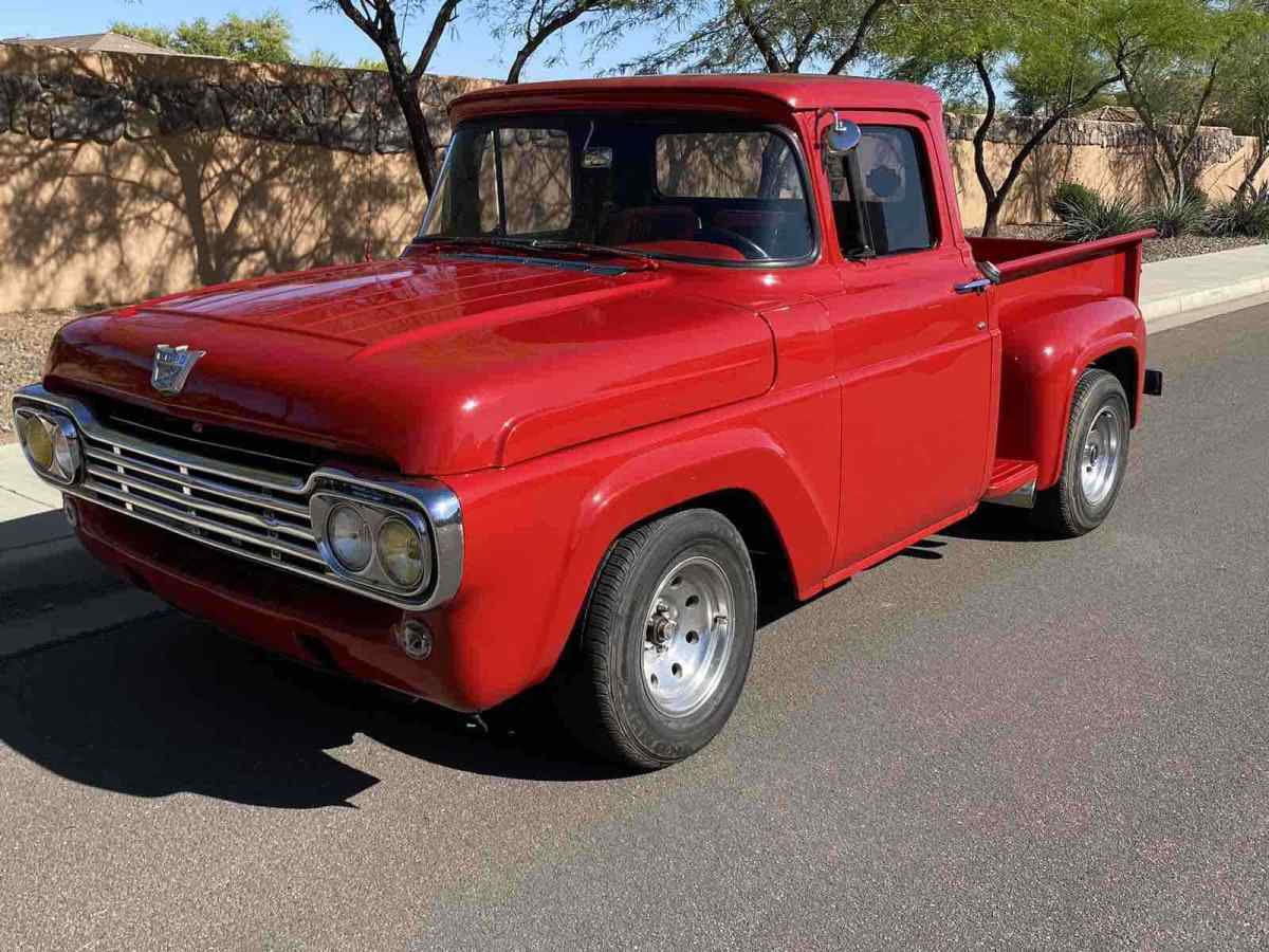 1957 Ford F100 Pickup Red RWD Automatic 1957 Ford F100
