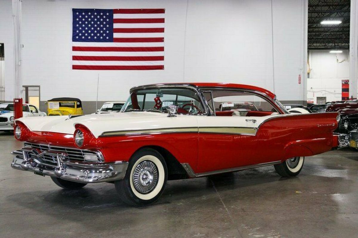 1957 Ford Fairlane 500 Crown Victoria 58995 Miles Red / White Coupe 312ci V8 Aut 1957 Ford Fairlane 500 Crown Victoria