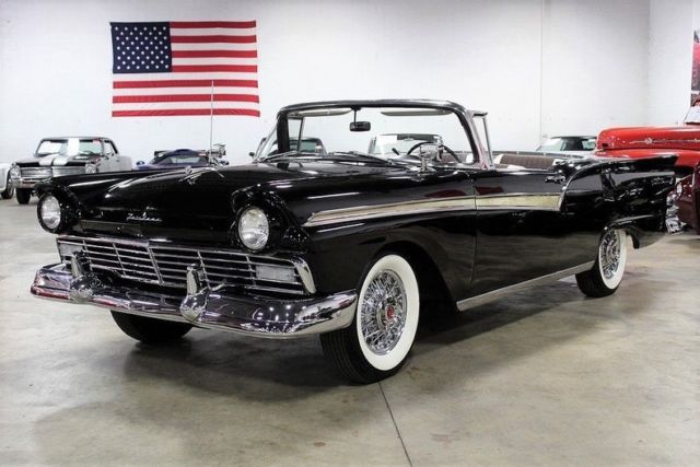 1957 Ford Fairlane 500 Skyliner Retractable 295 Miles BLACK Convertible 292ci V8 1957 Ford Fairlane Skyliner Retractable
