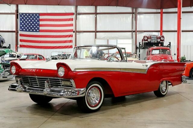 1957 Ford Fairlane 500 Skyliner Retractable 4515 Miles Flame Red/White Convertib 1957 Ford Fairlane Skyliner Retractable