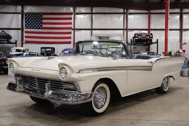 1957 Ford Fairlane 500 Skyliner Retractable 9450 Miles White Convertible V8 Auto 1957 Ford Fairlane Skyliner Retractable