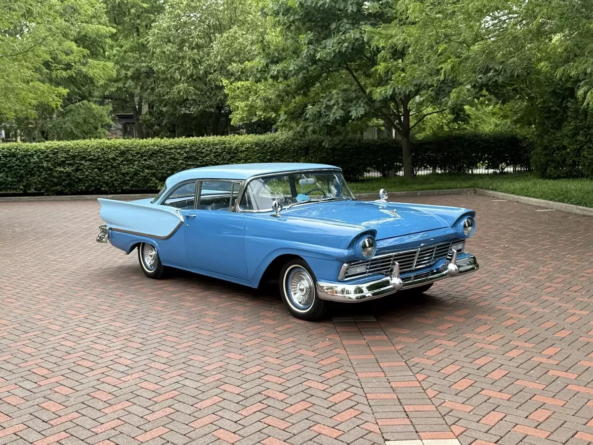 1957 Ford Fairlane Coupe Blue stock 1957 Ford Fairlane stock