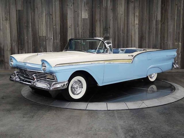 1957 FORD SKYLINER Robins Egg Blue 8 cyl Automatic 1957 Ford SKYLINER Frame Off Restored, Show Winner Top Works Flawless