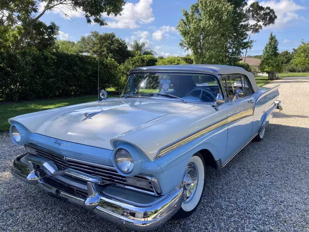 1957 Ford Sunliner Convertible - Beauty in Colonial White over Starmist Blue! 1957 Ford Sunliner