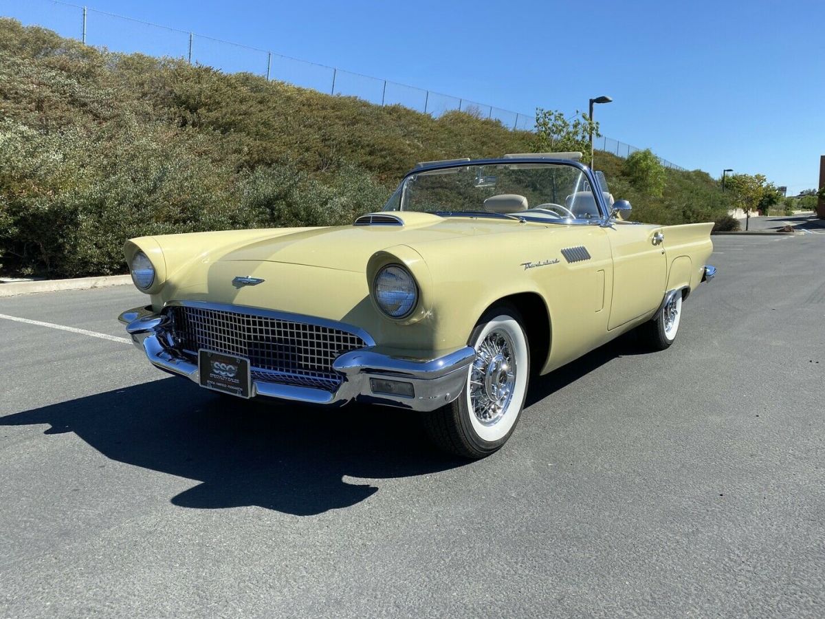 1957 Ford Thunderbird 32495 Miles Inca Gold w/Removable Hardtop Automatic 1957 Ford Thunderbird