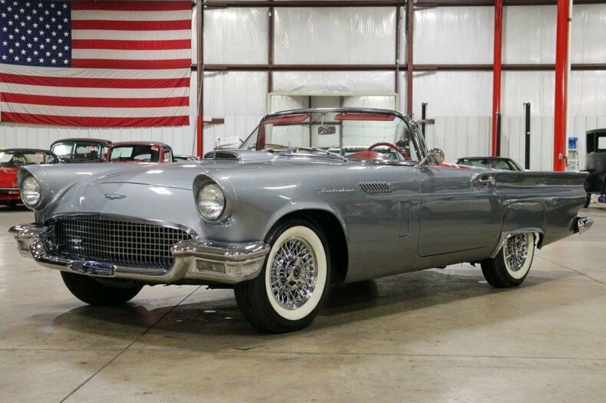 1957 Ford Thunderbird 66875 Miles Gun Metal Gray Metallic Convertible 292ci V8 1957 Ford Thunderbird