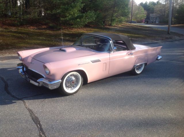 1957 Ford Thunderbird Dusk Rose 36,000 Miles From California 1957 Ford Thunderbird Two tops