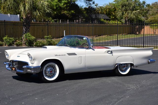 1957 Ford Thunderbird E-Code - Dual 4 Barrel Carbs - 1 of 1,363 ever bui 0 White 1957 Ford Thunderbird E-Code - Dual 4 Barrel Carbs - 1 of 1,363 ever bui