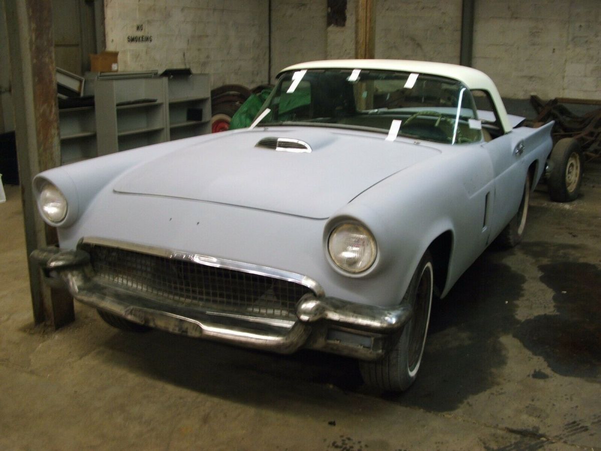 1957 FORD THUNDERBIRD E CODE GUNMETAL GREY CAR FOR RESTORATION 1957 Ford Thunderbird