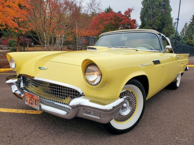 1957 Ford Thunderbird Golden Glow Yellow w/ Ivory Int. V8 PS PB Automatic 1957 Ford Thunderbird