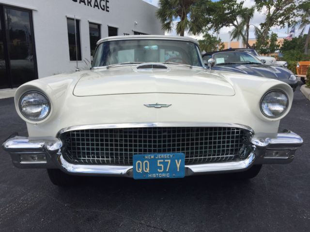 1957 Ford Thunderbird Roadster,White with Red, 3 speed Hibernia Auto Restoration 1957 Ford Thunderbird Roadster,Convertible