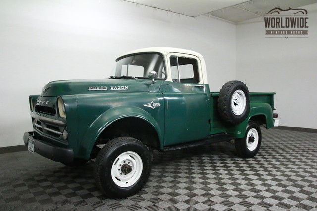 1957 Green 4 WHEEL DRIVE ORIGINAL!! 1957 Dodge Power Wagon 4 WHEEL DRIVE ORIGINAL!