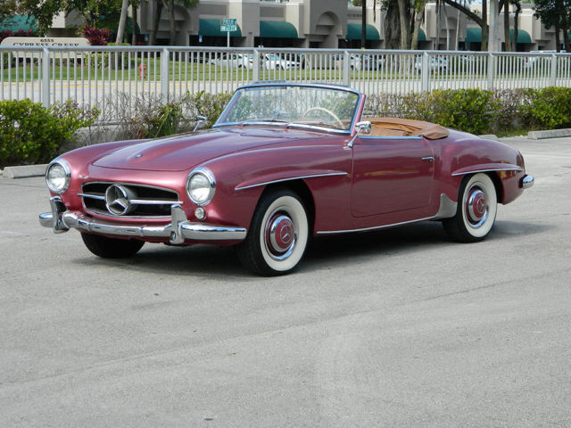 1957 MERCEDES BENZ 190SL ROADSTER STRAWBERRY RED DB-543 COGNAC INTERIOR 1957 Mercedes-Benz SL-Class 190SL