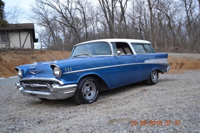 1957 NOMAD WITH 327 4SPD SOLID DRIVER ALL THERE FACTORY ONYX BLACK CAR 1957 Chevrolet Nomad 2 DOOR NOMAD