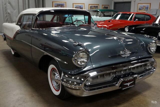 1957 Oldsmobile 88 J-2 Holiday, Two Tone Gray with 73056 Miles available now! 1957 Oldsmobile 88 J-2 Holiday Hardtop Coupe