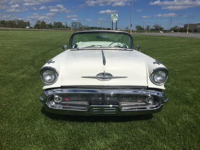1957 Oldsmobile 98 conv white -- - photo 2