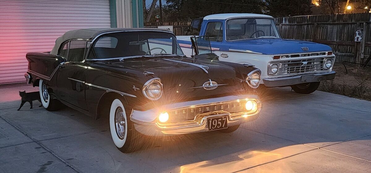 1957 Oldsmobile Super 88 Convertible Black RWD Automatic super 88 1957 Oldsmobile Super 88 super 88