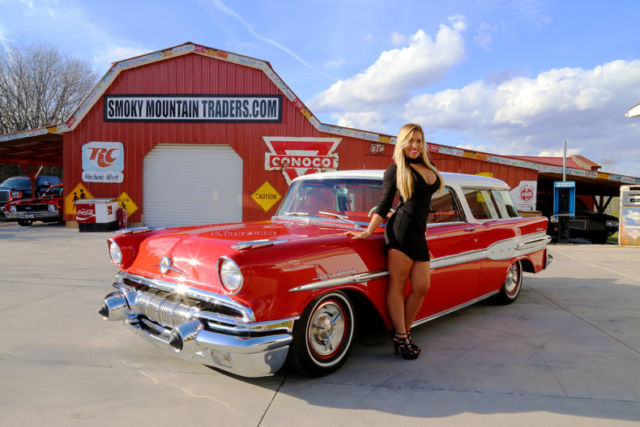 1957 Pontiac Safari Wagon Extremely RARE 455 Fuel Injected PS 4WPDB AC Frame Off 1957 Pontiac Safari