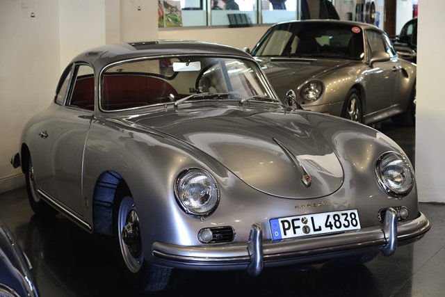 1957 Porsche 356 A Coupe Silver over Red 1957 Porsche 356