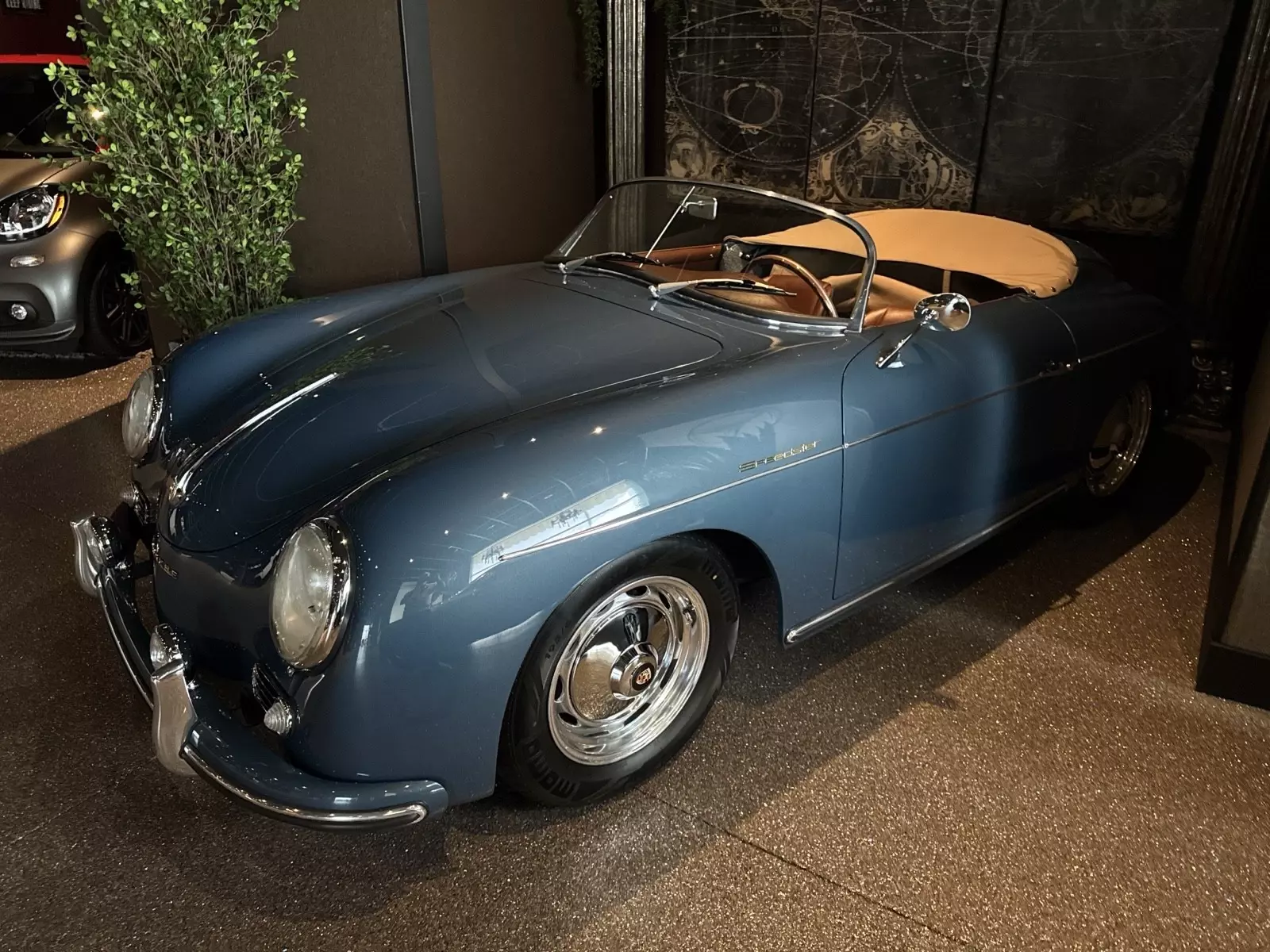 1957 Porsche 356 A Speedster Convertible Blue speedster 1957 Porsche 356 speedster