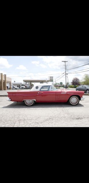1957 Thunderbird, Low Miles, Refurbished, Awesome Red, Convertible Hardtop 1957 Ford Thunderbird