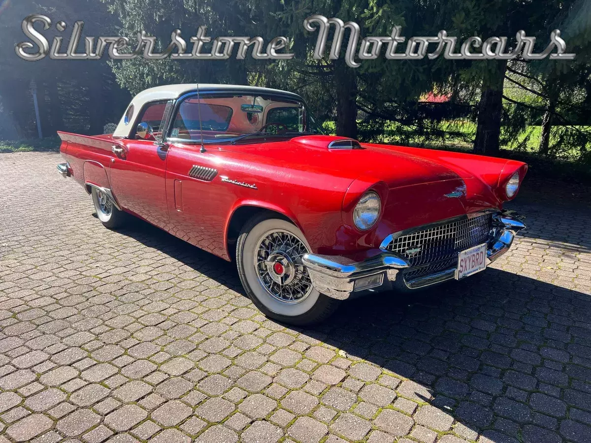 1957 Torch Red Two Tops Porthole Hardtop Restored 1957 Ford Thunderbird