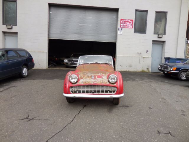 1957 Triumph TR3 with 2 Tops Running Engine for Restoration 1957 Triumph TR3 TR3