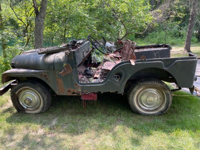 1957 Willys CJ Willys jeep red interior army green vin 47548-3437 exterior - photo 2