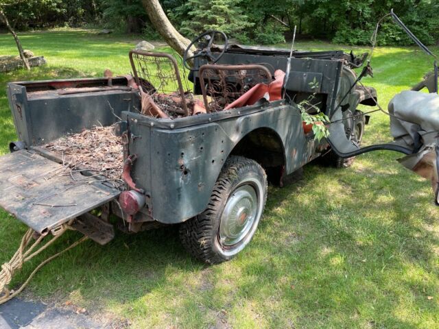 1957 Willys CJ Willys jeep red interior army green vin 47548-3437 exterior - photo 3
