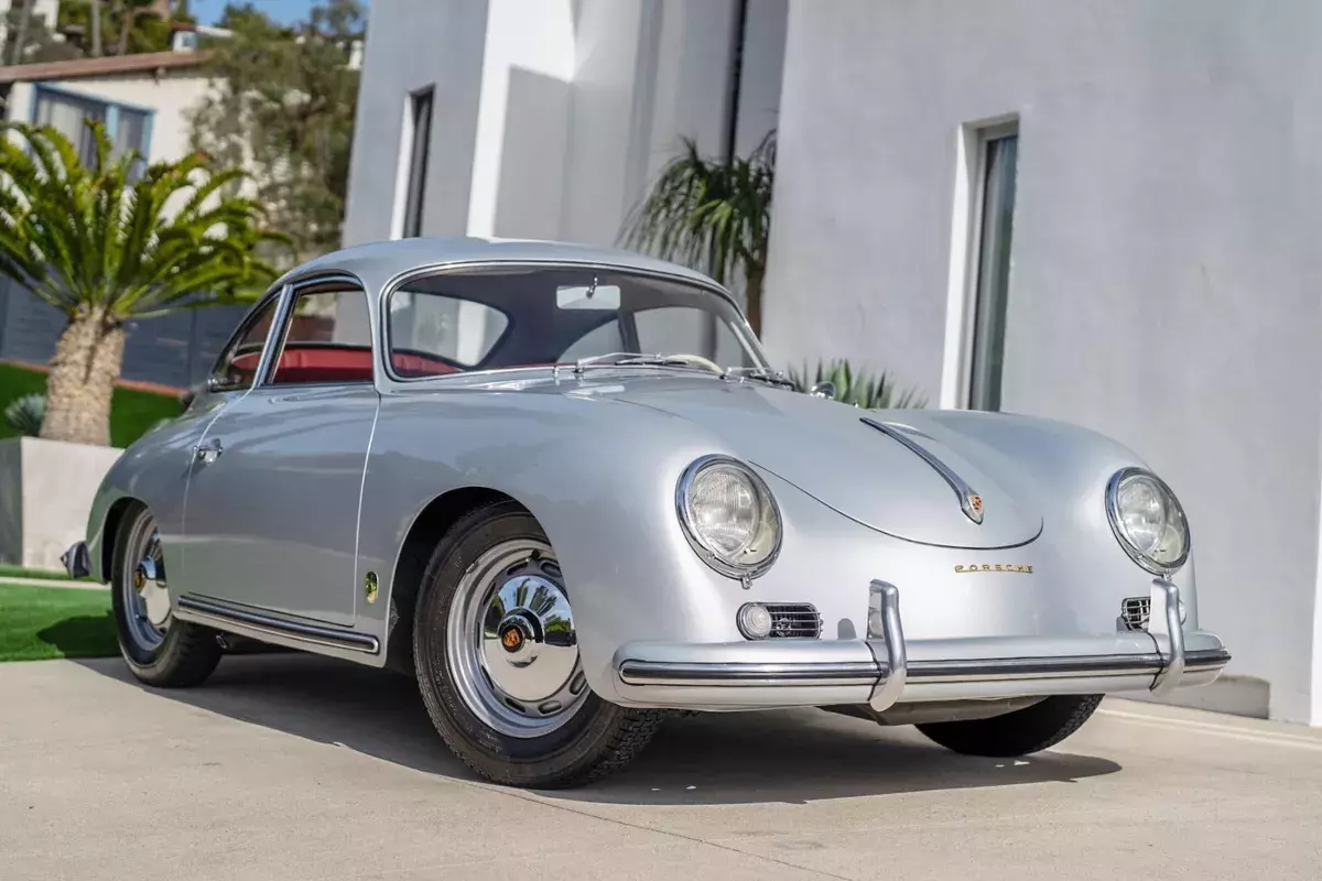 1958 356A PORSCHE SILVER WITH RED LEATHER INTERIOR FULLY RESTORED 1958 Porsche 356