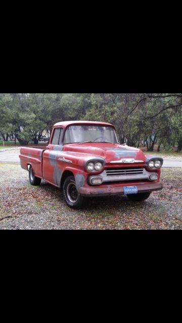 1958 BIG WINDOW Chevy Apache Fleetside LongBed 1958 Chevrolet Other Pickups