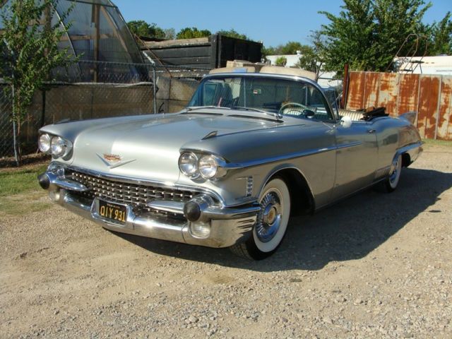 1958 CADILLAC ELDORADO BIARRITZ CALIFORNIA BLACK PLATE SURVIVOR. A/C 1958 Cadillac Eldorado BIARRITZ