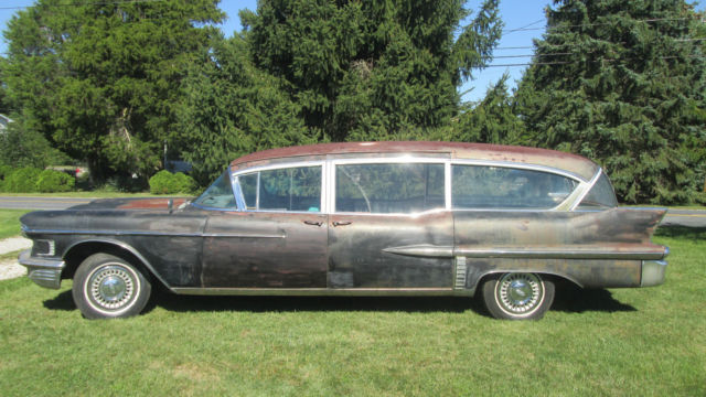 1958 Cadillac Hearse Built by Superior 3 way electric table 1958 Cadillac Hearse Hearse by Superior