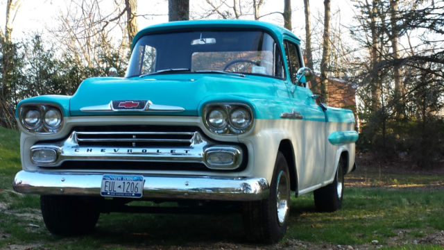 1958 Chevrolet Apache 3100 1/2 ton Fleetside pickup truck V8 283 engine AC VIDEO 1958 Chevrolet Other Pickups